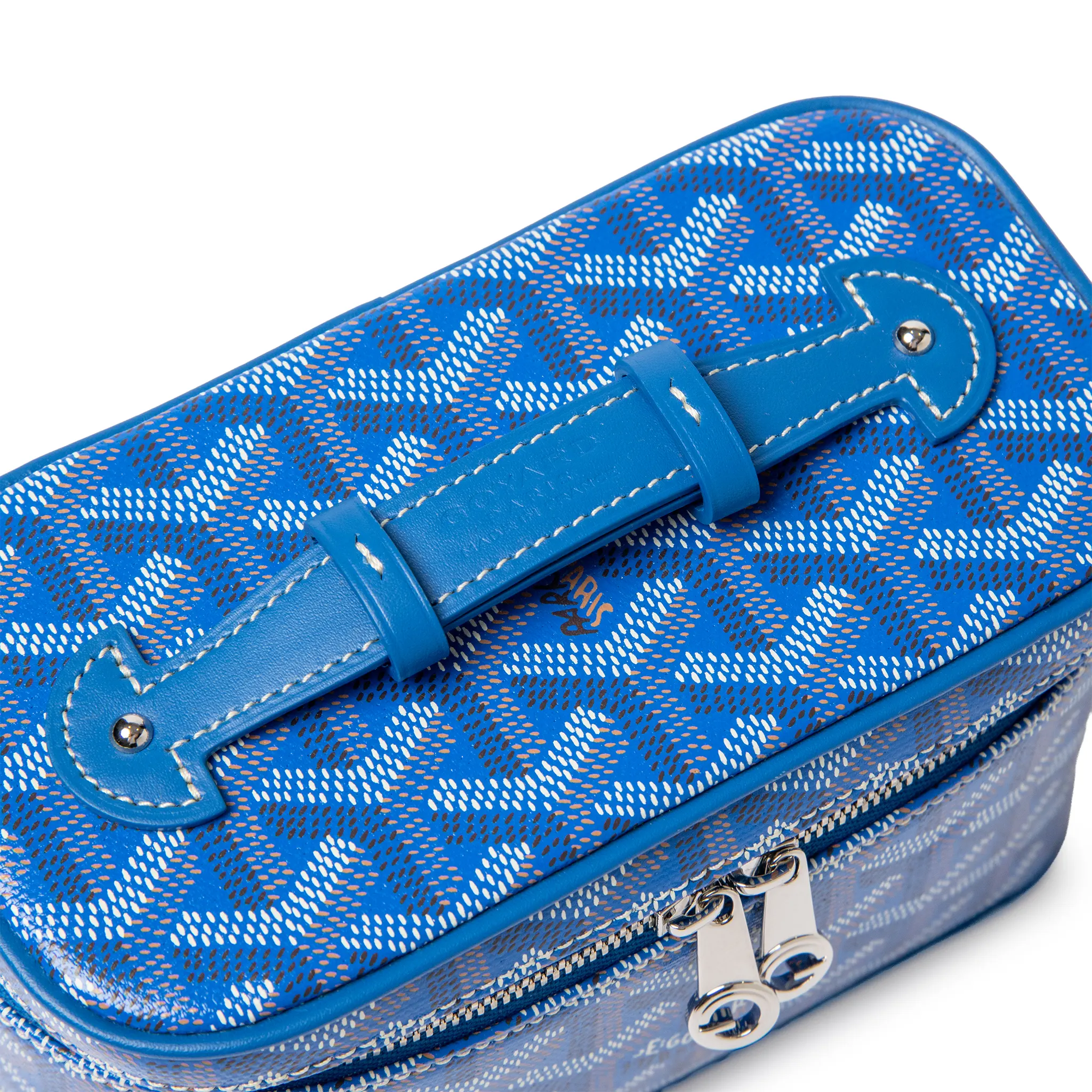 Upper View of Goyard Muse Nano Sky Blue Vanity Bag MUSEVANANTY10CL10P